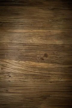 Rustic wooden dining table top view Foto stock