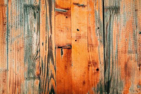 Rustic wooden plank surface with visible finger joints, natural knots and r.. Stock Photos