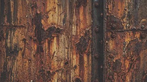 Rustic wooden surface with peeling paint. Fotos Stock