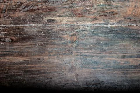 Rustic wooden table background top view.. Stock Photos