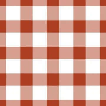 Rustic yet modern, this seamless terracotta and blush gingham pattern offers  Illustrazione stock