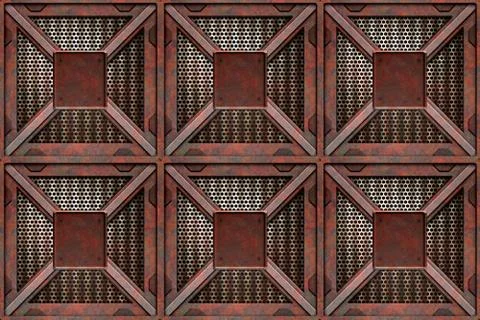 Rusting crate Stock Illustration