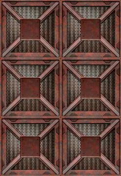 Rusting crate Stock Illustration