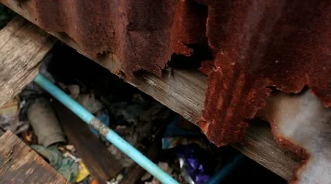 Rusting Shack Wall Video stock 12358748