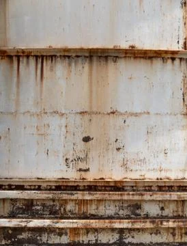 Rusting white metal wall background Foto stock