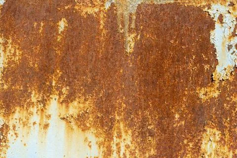 Rust.Old rusty metal background.An old blue metal wall with spots and streaks Stock Photos