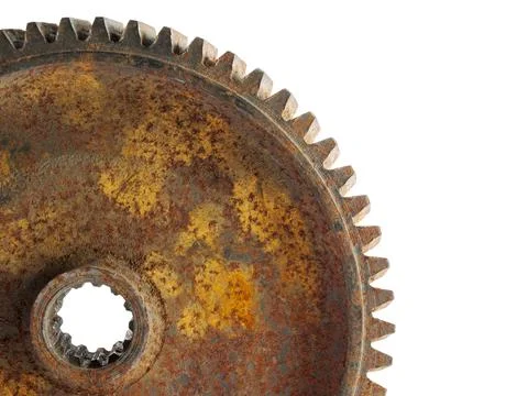 Rustrd jagged wheel Stock Photos