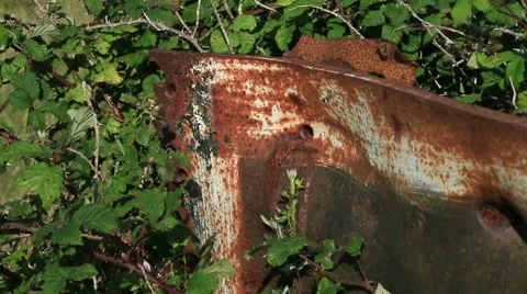 Rustry metal in the countryside 3 Stock Footage 40720854