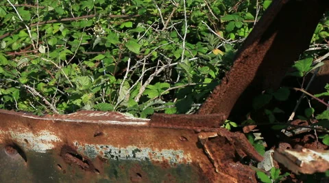 Rustry metal in the countryside Stock Footage 40706455