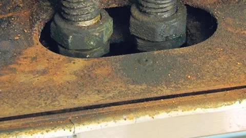 Rust's Embrace on a Vital Air Filter Connection 스톡 동영상 340482125