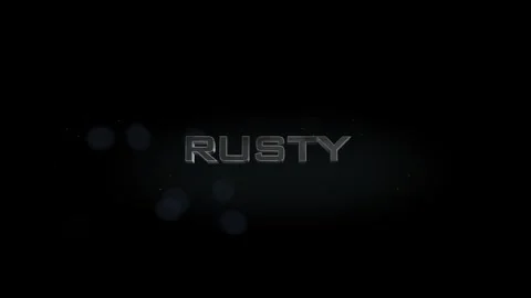 Rusty 3D title metal text on black alpha channel background Video stock 256615095