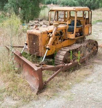 Rusty Abandoned Bulldozer Foto stock