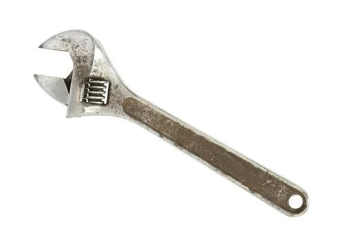 Rusty adjustable wrench Stock Photos