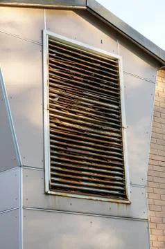 A rusty air ventilation needing maintenance Stock-Fotos