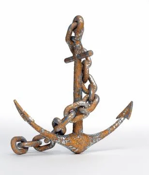 Rusty anchor Stock Illustration