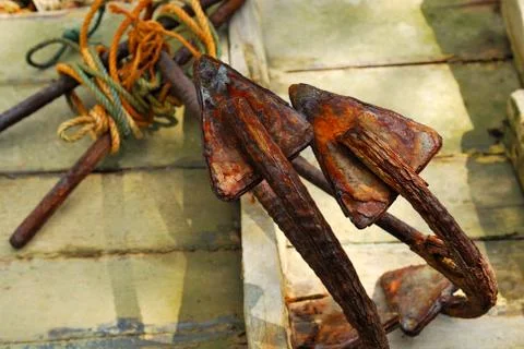 Rusty anchor Stock Photos