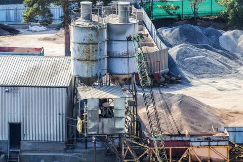 Rusty and disordered construction site Stock Photos