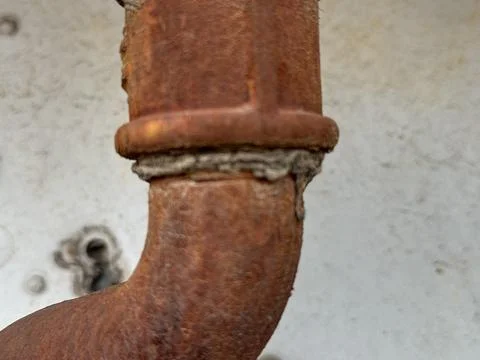 Rusty and old iron pipe Foto stock
