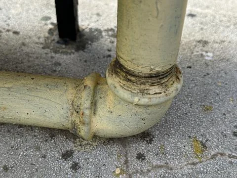 Rusty and old iron pipe Foto stock
