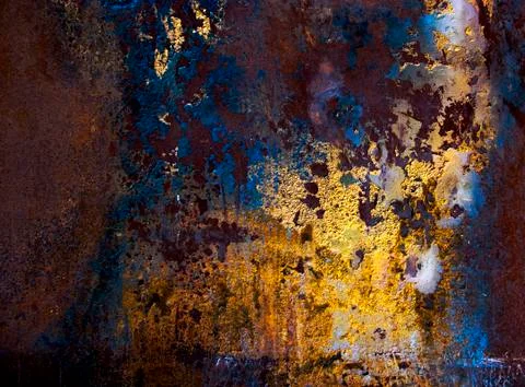 Rusty and stained iron Foto stock