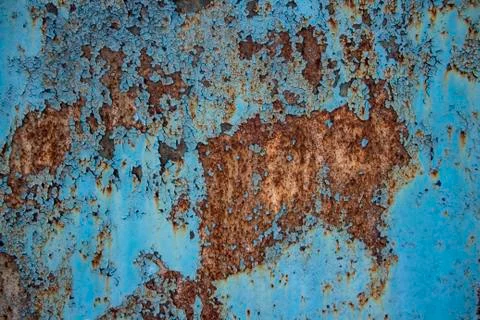 Rusty background. Shabby. Blue background. Rust. Vintage. Interesting texture Stock Photos