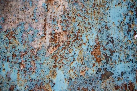 Rusty background. Shabby. Blue background. Rust. Vintage. Interesting texture Stock Photos