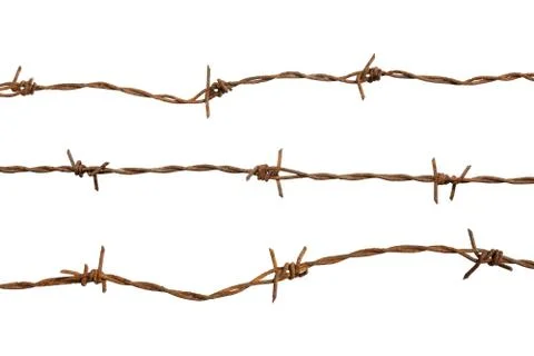 Rusty barb wire Stock Photos