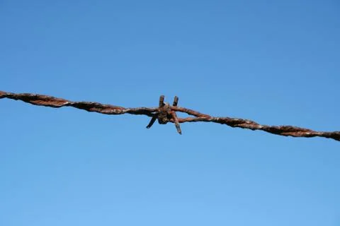 Rusty barbed wire Stock Photos