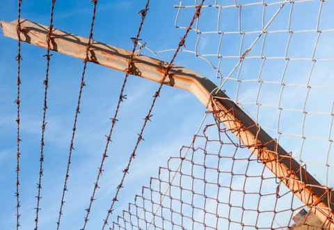 Rusty barbed wire Stock Photos