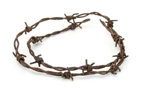 Rusty barbed wire Stock Photos