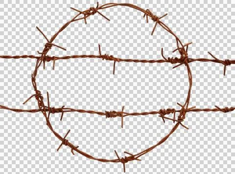 Rusty barbed wire Stock Photos