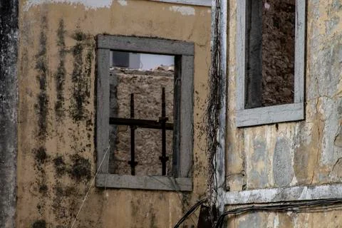 Rusty bars of a jail Stock Photos