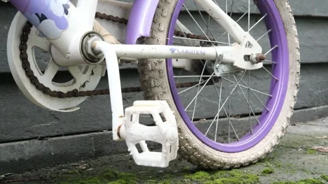 Rusty Bike sitting outside in the rain San Francisco CA USA April 7 2026 Video stock 332679006
