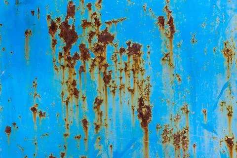 Rusty Blue Metal Surface Texture 스톡 사진
