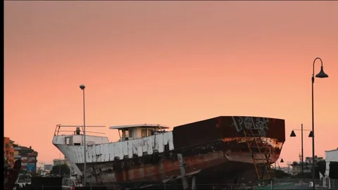 Rusty boat Video stock 74124693