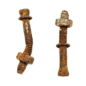Rusty bolt and nut Stock Photos
