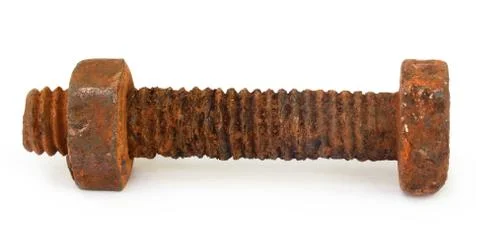 Rusty bolt and nut Stock Photos