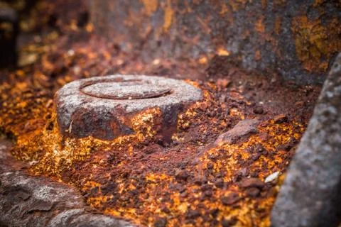 Rusty bolt and nut Stock Photos