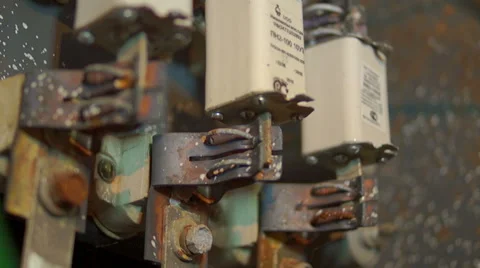 Rusty bolts fuses Video stock 45588353