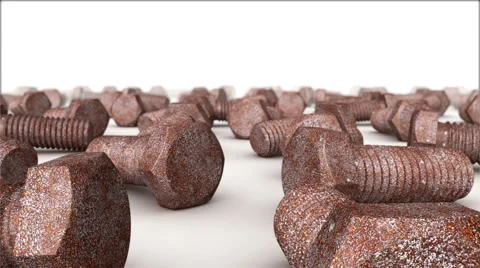 Rusty bolts.Seamless loop Stock Footage 46389960