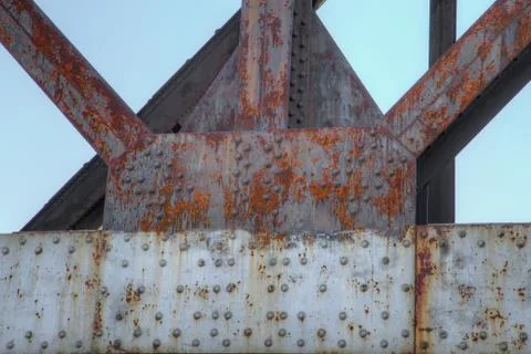 Rusty bridge section Stock Photos