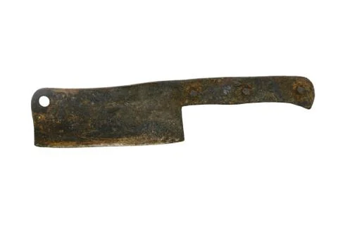 Rusty butcher knife Stock Photos