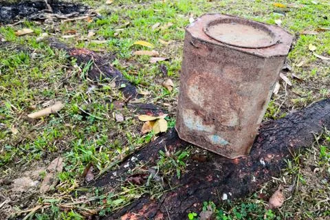 Rusty cans Stock Photos