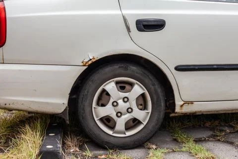 Rusty car paint surface Stock Photos