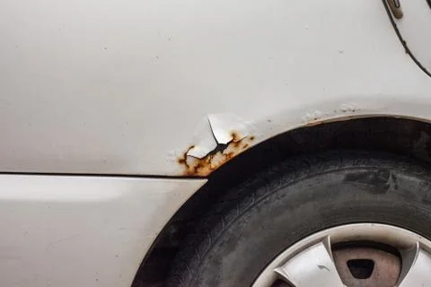 Rusty car paint surface Stock Photos