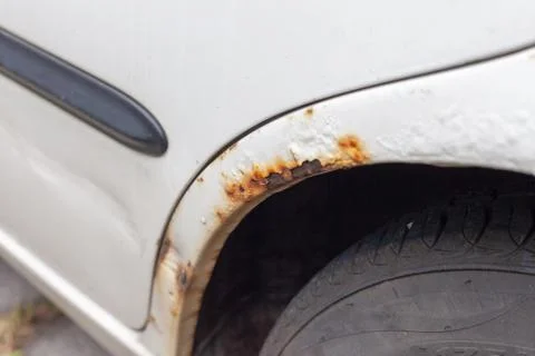 Rusty car paint surface Stock Photos