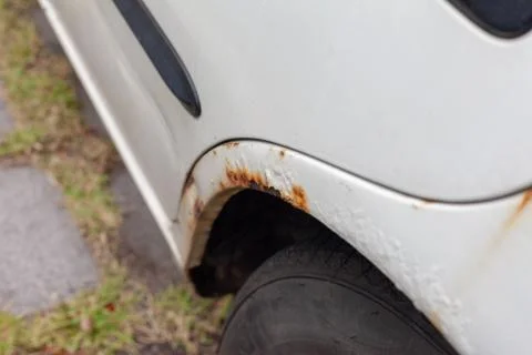 Rusty car paint surface Stock Photos