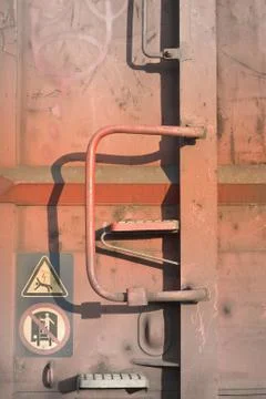 Rusty cargo freight car Stock Photos