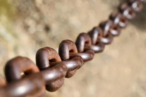 Rusty chain close-up Stock-Fotos