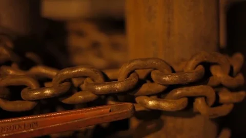 Rusty chain closeup Stock Footage 69167170